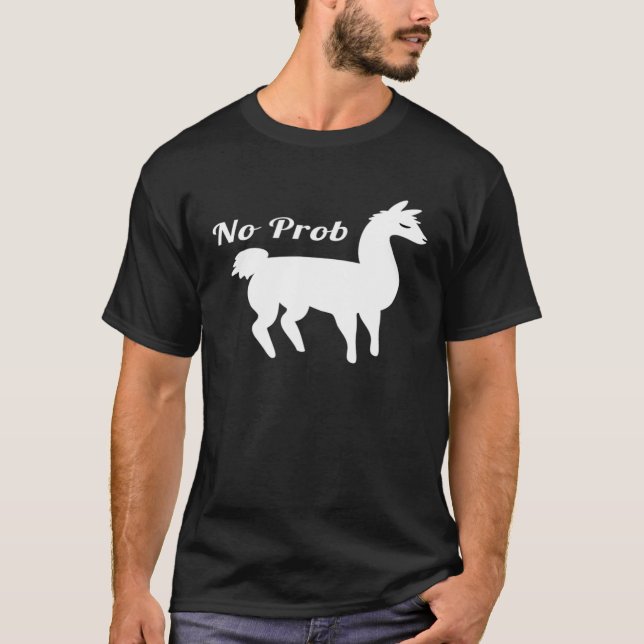 Ingen Prob Llama Funny T Shirt (Framsida)