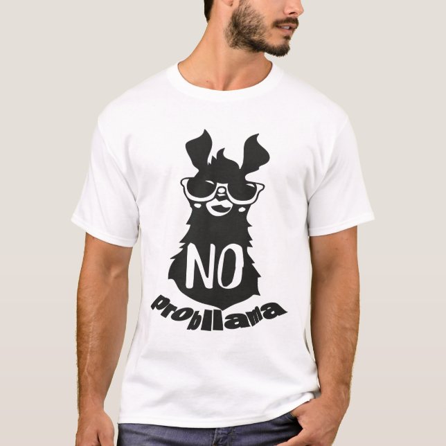 Ingen Prob Llama, ingen probllama, ingen Prob-Llam T Shirt (Framsida)