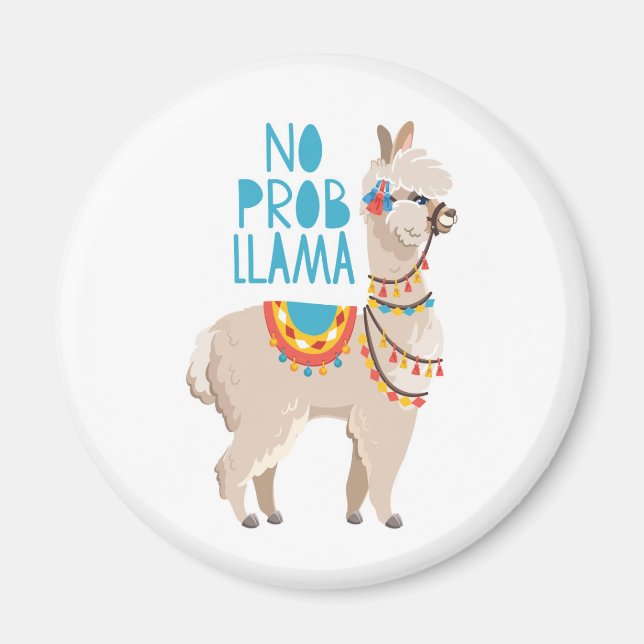 Ingen Prob Llama Magnet (Framsidan)