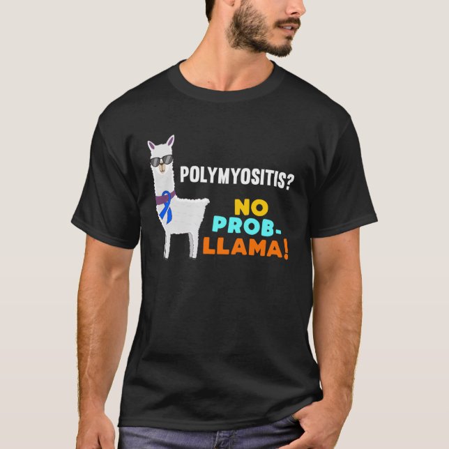 Ingen Prob Llama Polymyositis Warrior Survivor Awa T Shirt (Framsida)
