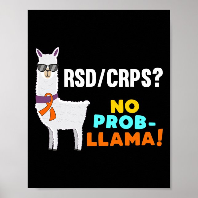 Ingen Prob-llama RSD Crps Warrior Survivor Awarene Poster (Framsidan)