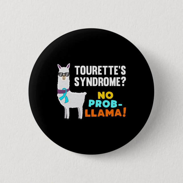 Ingen Prob-llama Tourette Syndrome Warrior Survivo Knapp (Framsida)