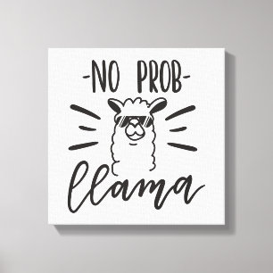Ingen Prob Llamadesign Canvastryck