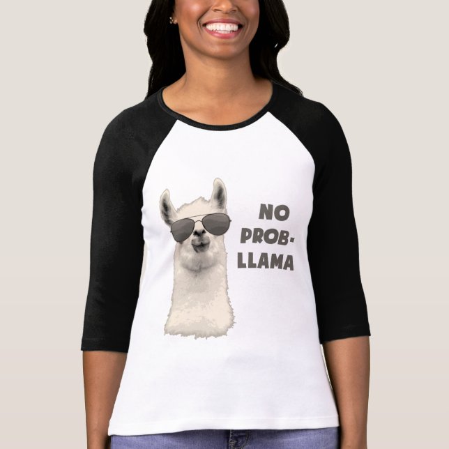 Ingen problemLlama T Shirt (Framsida)