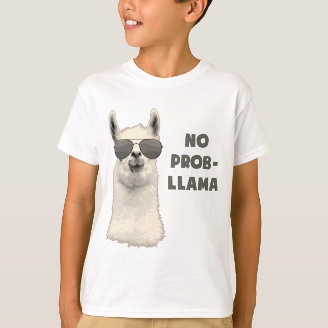 Ingen problemLlama Tee Shirt (Framsida)