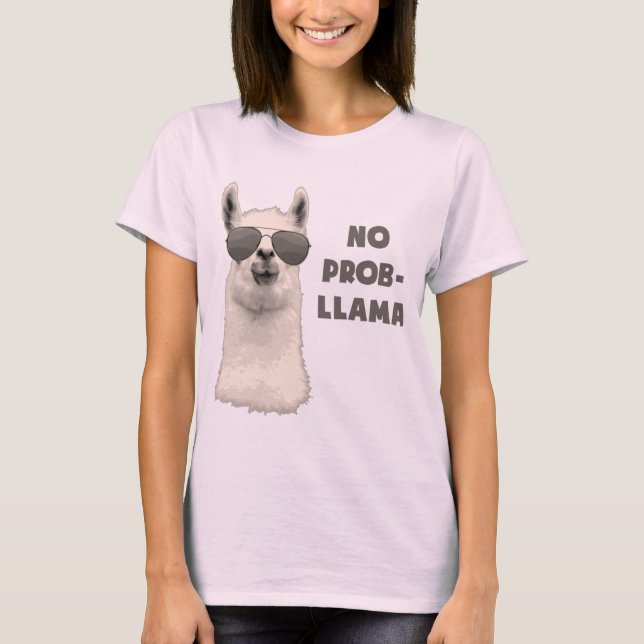 Ingen problemLlama Tee Shirt (Framsida)