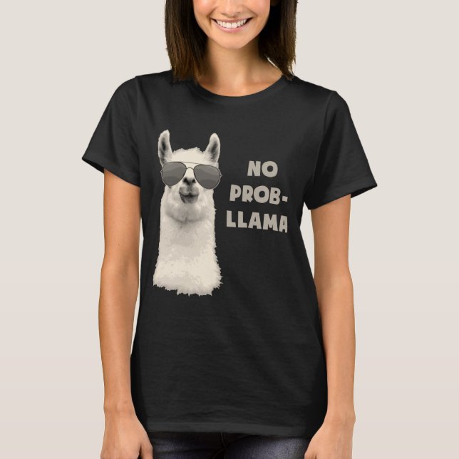 Ingen problemLlama Tee Shirt (Framsida)