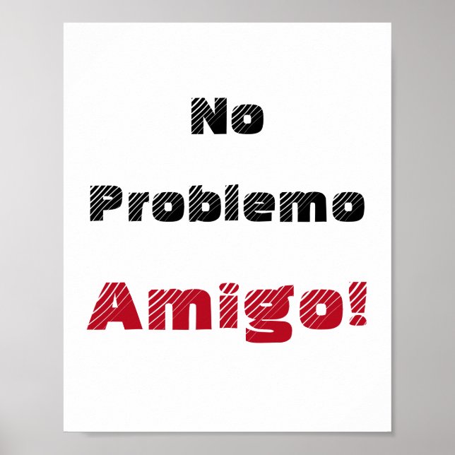 Ingen problemo Amigo Spansk offert Poster (Framsidan)