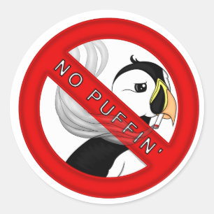 Ingen Puffin Runt Klistermärke