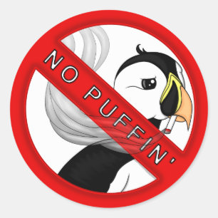 Ingen Puffin Runt Klistermärke