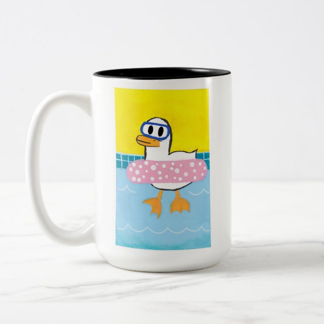 Ingen Quackguard i tjänst Dum ma mug för soliga da Två-Tonad Mugg (Vänster)