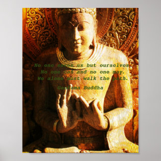 Ingen räddar oss utan oss själva buddha Quote Poster