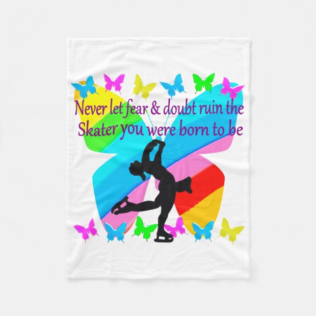 INGEN RÄDSLA BARA FAITH FIGUR SKATTAR BUTTERFLY DE FLEECEFILT (Framsidan)