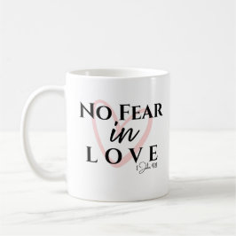 Ingen rädsla i kärlek kaffemugg