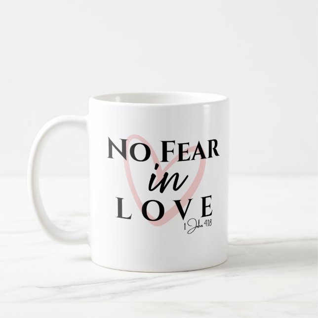 Ingen rädsla i kärlek kaffemugg (Vänster)