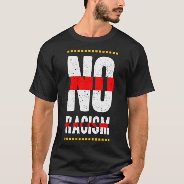 Ingen rasism 3 t shirt (Framsida)