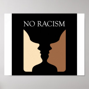 Ingen rasism med gummi vas poster