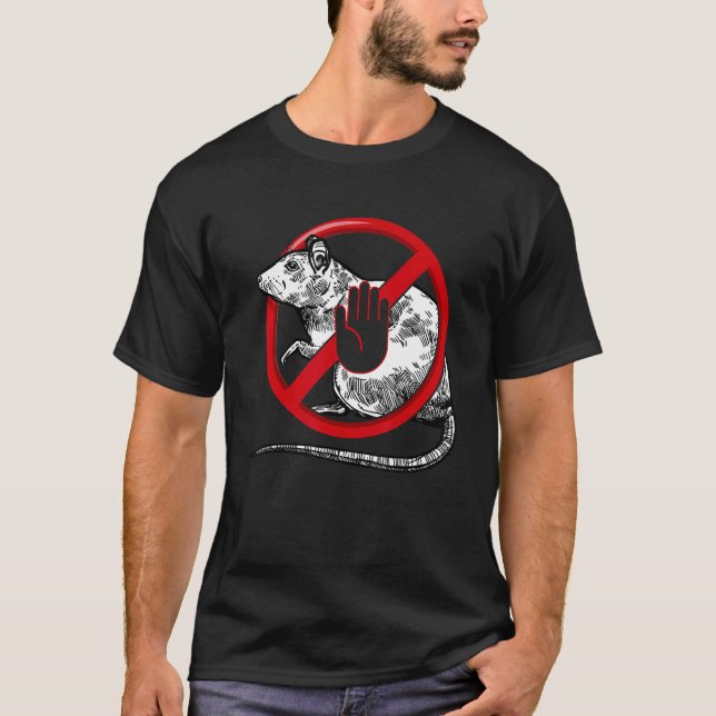 Ingen Råtta-Coola för att stoppa ögonblicksbilden  T Shirt (Framsida)