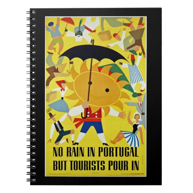 Ingen regn i Portugal~, men turistbuss i Portugal Anteckningsbok (Framsidan)