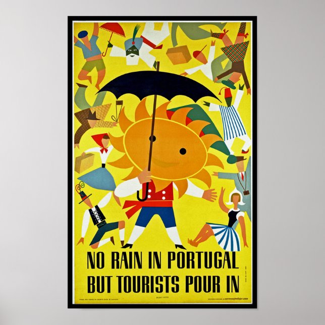 Ingen regn i Portugal~, men turistbuss i Portugal Poster (Framsidan)