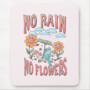 Ingen regn, inga blommor - brant Blommigt inspirat Musmatta