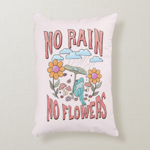 "Ingen regn, inga blommor" Inspirationell Blommi Prydnadskudde