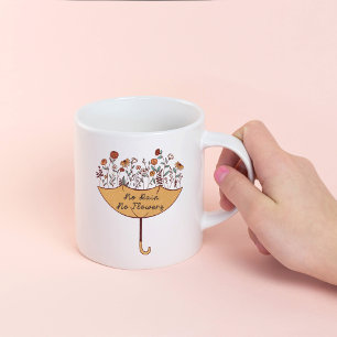 Ingen regn, inga blommor, Wildblomma Umbrella Kaffemugg