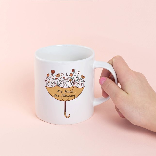 Ingen regn, inga blommor, Wildblomma Umbrella Kaffemugg (Skapare uppladdad)