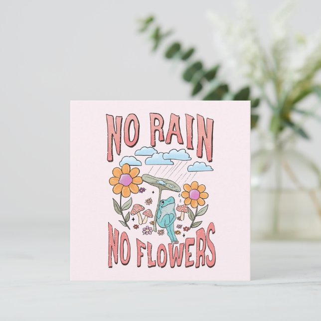 Ingen regn utan blomma - inspirerande Blommigt (Stående Fram)