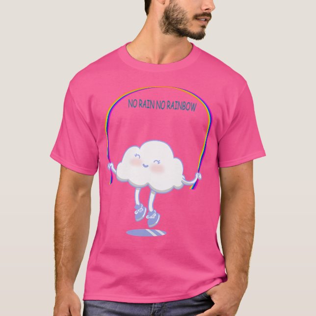 Ingen regn utan regnbåge t shirt (Framsida)