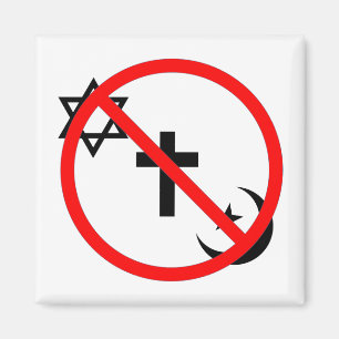 Ingen religionvälkomnande här magnet