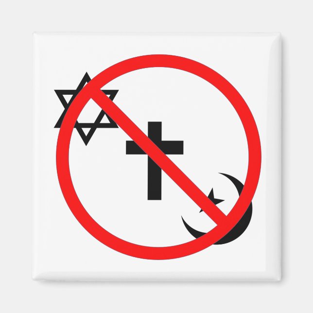 Ingen religiös välkommen hit magnet (Framsidan)