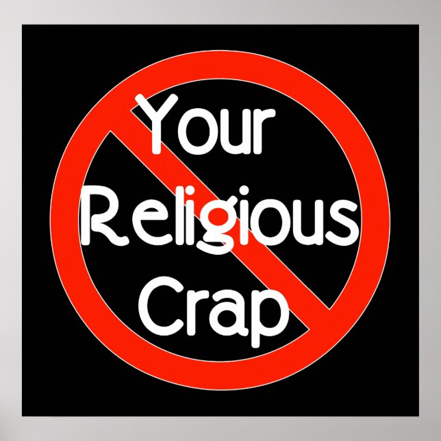 Ingen Religiösa Crap Poster (Framsidan)
