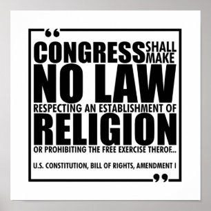 Ingen Religiösa-lag Poster
