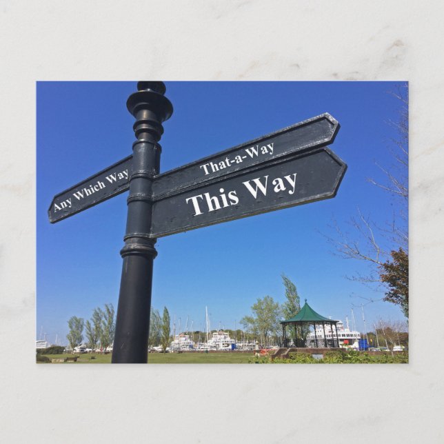 "Ingen riktning" Vykort (Framsida)