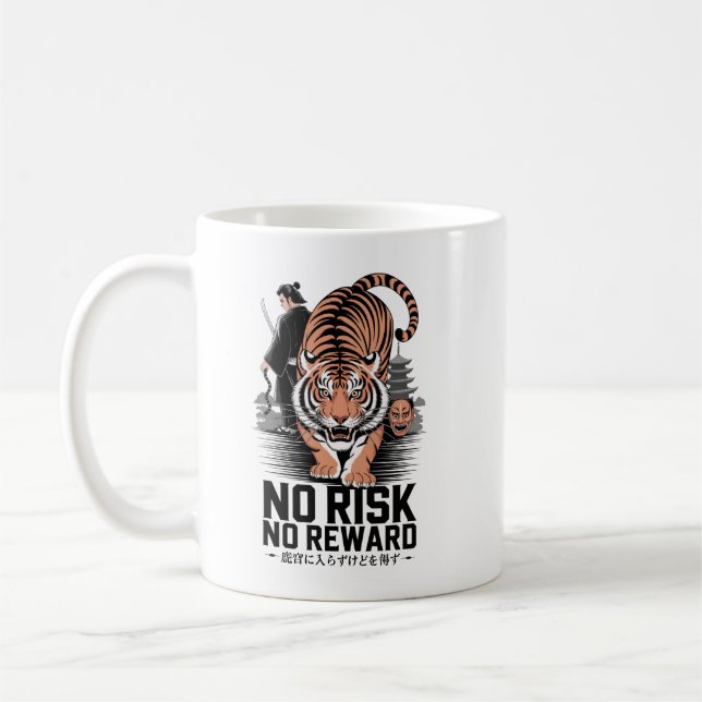 Ingen risk för negativ tiger kaffemugg (Vänster)
