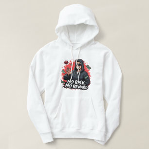 Ingen risk för Tecknad av bakåtriktad gangsta Dice Hoodie