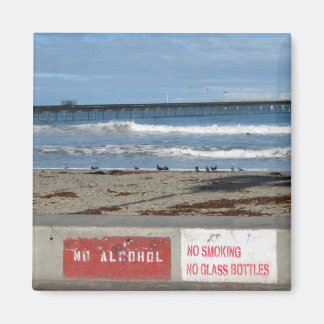Ingen rök, ingen alkohol, ingen Glas Flaskor Magnet