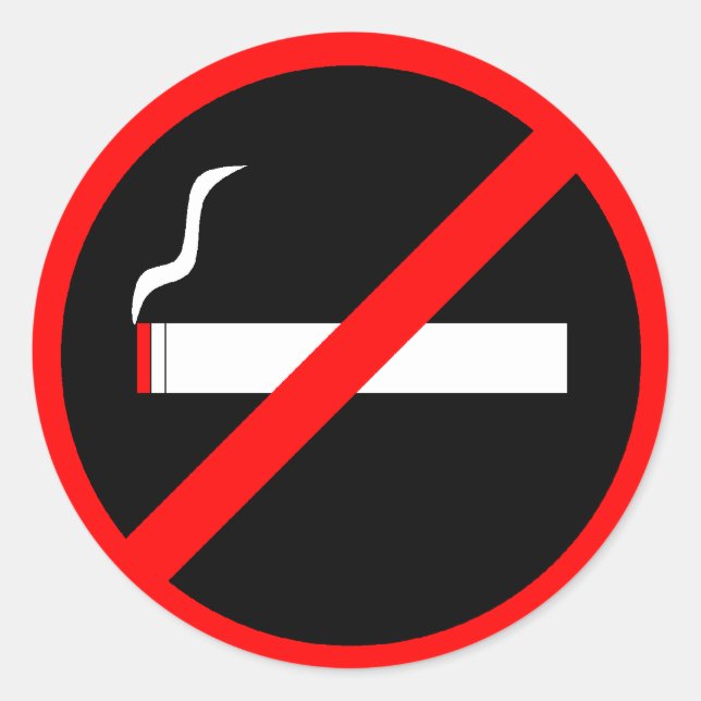 Ingen rök runt klistermärke (Framsida)