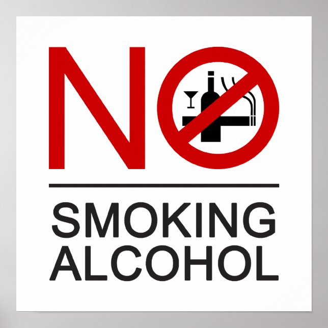 INGEN Rökalkohol ⚠ thailändska ⚠ Poster (Framsidan)