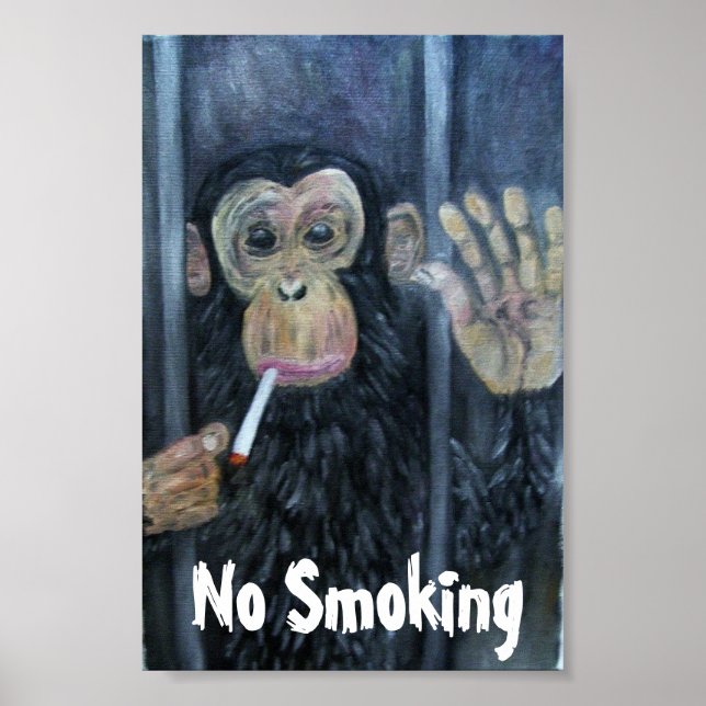 Ingen rökning av apa poster (Framsidan)