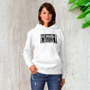 Ingen rökning efter stadens förordning Womens Hood T Shirt