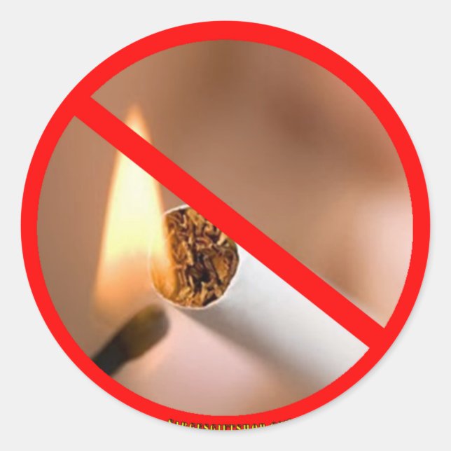 INGEN RÖKNING RUNT KLISTERMÄRKE (Framsida)