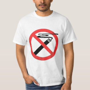 Ingen rökning T-Shirt - fetstilt anti-Rökning Påst