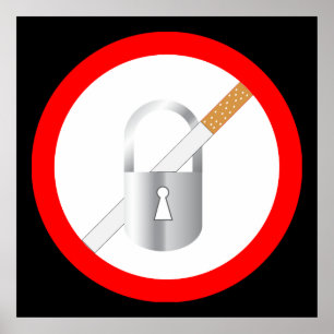 Ingen röksymbol poster