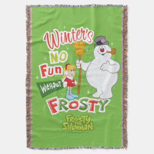 Ingen Roligt utan Frosty i Snögubbe™ Filt