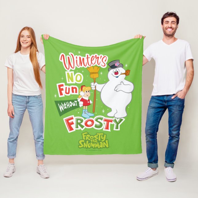 Ingen Roligt utan Frosty i Snögubbe™ Fleecefilt (På plats)