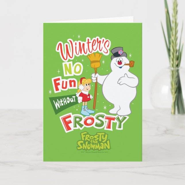 Ingen Roligt utan Frosty i Snögubbe™ Helgkort (Framsida)