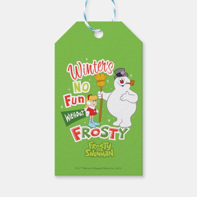 Ingen Roligt utan Frosty i Snögubbe™ Presentetikett (Framsidan)