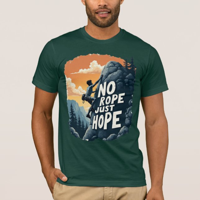 Ingen Rope bara Hope T Shirt (Framsida)